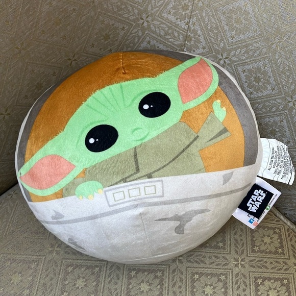 Mandalorian Child Baby Yoda Cloud Pillow Yoda in Carriage Star Wars 11" (Disney) - Picture 1 of 5